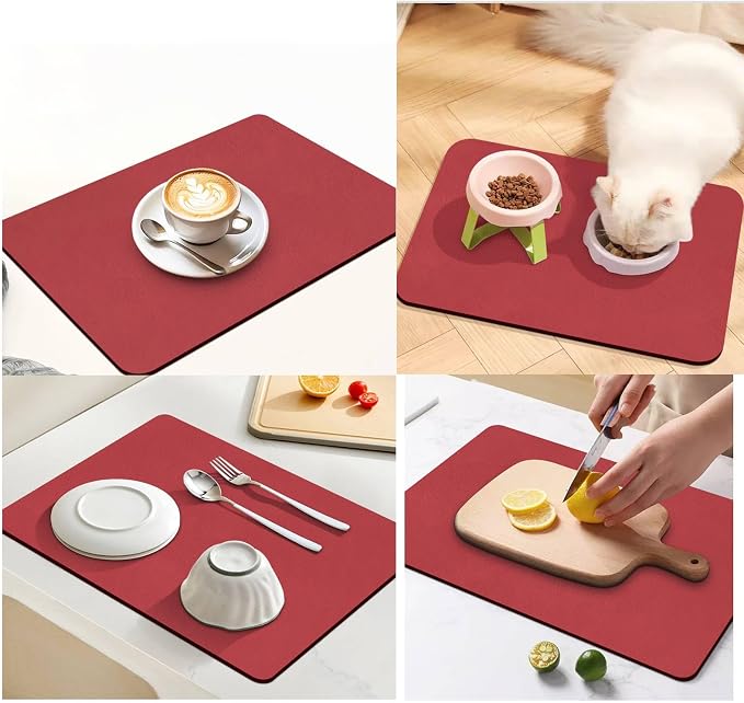 Dish Drying Mat for Kitchen Counter, Drying Mat for Dish Rack, Absorbent Hide - Image 3