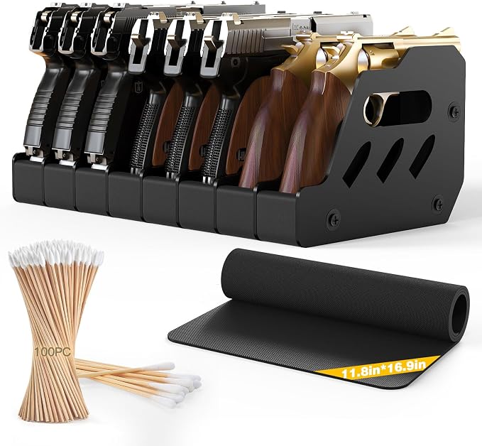 MoKo Pistol Rack for Gun Safe, Gun Rack Fits Most Handguns, Scratch Resistance by MoKo