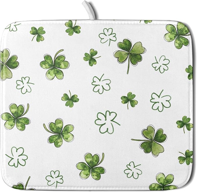 St Patricks Day Dish Drying Mat by Unknown