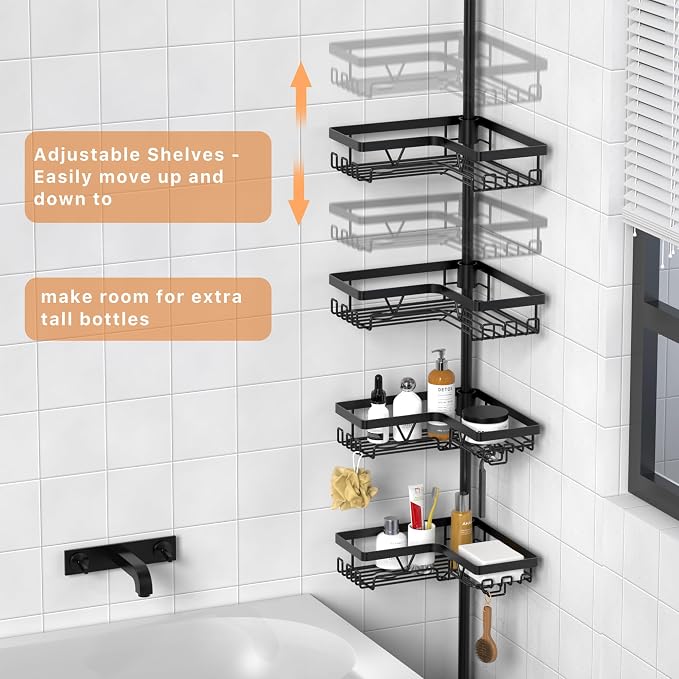 KEGII Corner Shower Caddy Tension Pole - Image 2