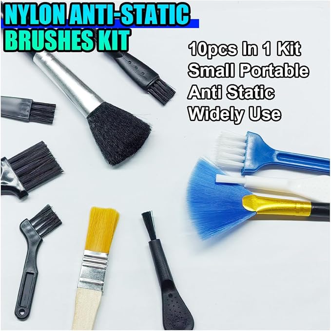 10PCS Car Detailing Brush Kit, Nylon Anti-Static Car Interior Cleaning Tools - Image 4