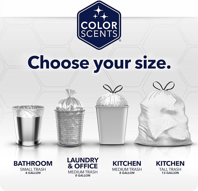 Color Scents Tall Kitchen Trash Bags - Image 8