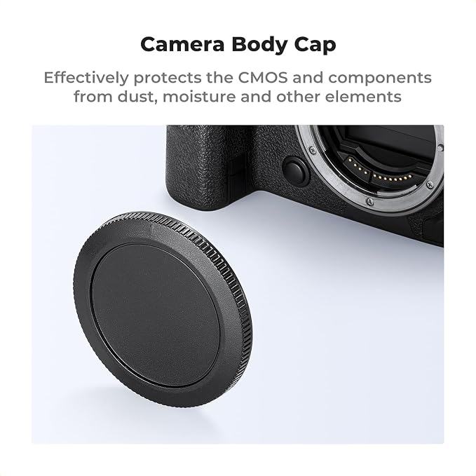 K&F Concept RF Mount Rear Lens Cap & Body Cap Cover & Hot Shoe Cover Kit - Image 2