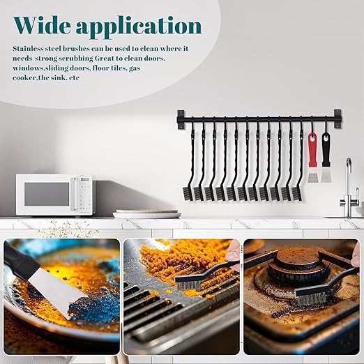 12 Pcs Mini Stainless Steel Wire Brush Set, Wire Scratch Brush - Image 5