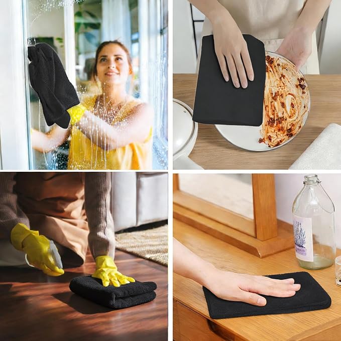 4 Pcs Extra Large Microfiber Cleaning Cloth 30 x 20 Inch Reusable Thick - Image 3