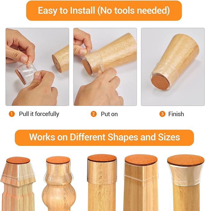 Glaais 36Pcs Silicone Chair Leg Floor Protectors, Floor Protectors - Image 5