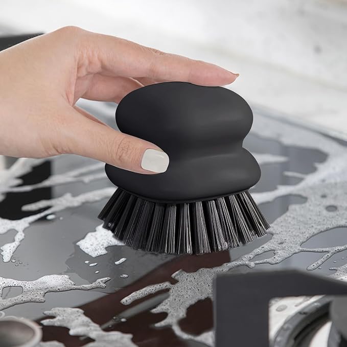Dish Brush with Handle, Kitchen Scrub Brushes - Image 3
