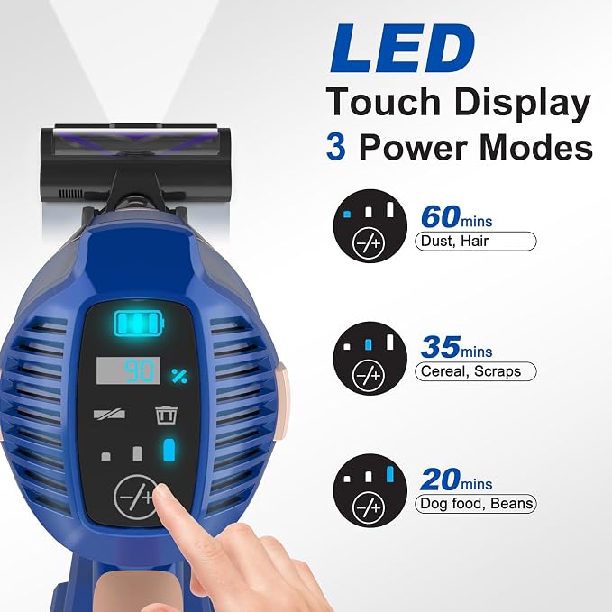 Cordless Vacuum Cleaner for Home, 45Kpa 300W 60Mins Stick Vacuum Cleaner - Image 2