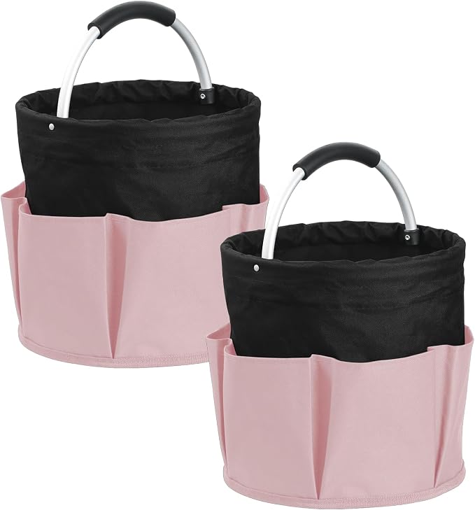 2Pcs 17L Shower Caddy with 6 Pockets, Portable Cleaning Caddy in 600D Oxford by IHOMAGIC