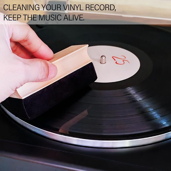 New-Design Soft Velvet Fabric Vinyl Record Cleaning Brush, Anti-Static LP - Image 6