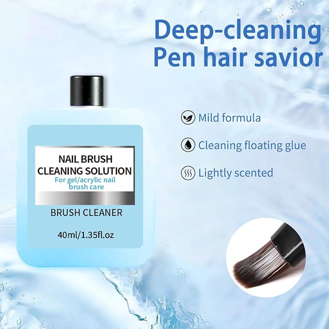 Nail Brush Cleaner 40ml Cleaner Efficient Nail Cleaner - Image 5