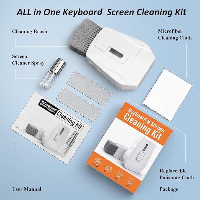 Keyboard Brush, Portable Keyboard Cleaner Soft Bristle Cleaning Brush, Safe - Image 9