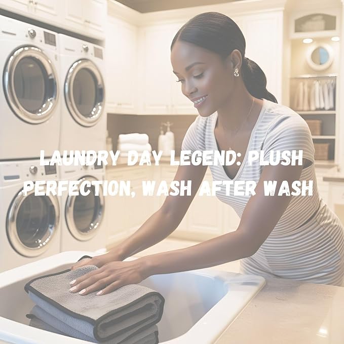 Deluxe Premium Microfiber Towels Ultra-Absorbent Soft Polishing Drying Cleaning - Image 5