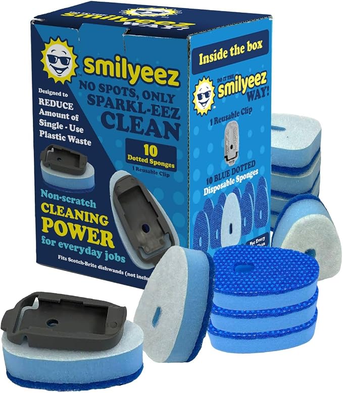 Smilyeez No Plastic Blue Dotted Sponge Refill by Smilyeez