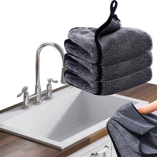 Shiny Wipes Cleaning Cloths, Shower Doors Drying Towels, 16 * 16in Streak Free by Ecopandy