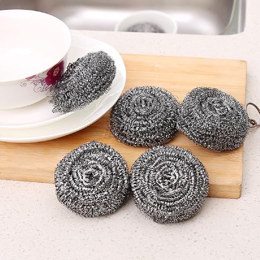 6 Pack Stainless Steel Wool Scrubber, Scrubbing Scouring Pad, Steel Wool - Image 6