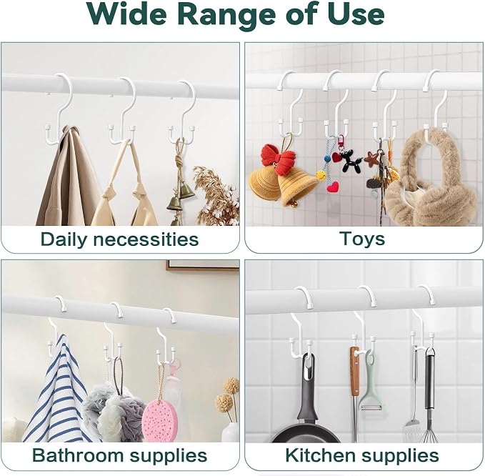 Goowin Shower Curtain Hooks, Shower Curtain Rings, Durable Shower Curtain - Image 7