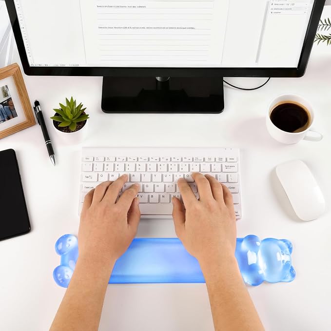 Clear Gel Keyboard Wrist Rest, Bear-Shape Wrist Rest, Ergonomic Wrist Rest - Image 3