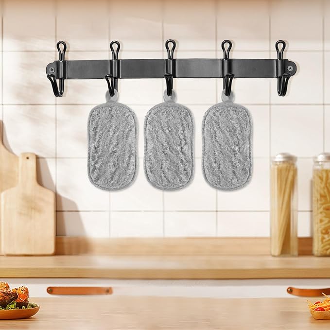 6 Pack Dual-Sided Sponges Kitchen, Non Scratch Microfiber Dish Sponge All - Image 7