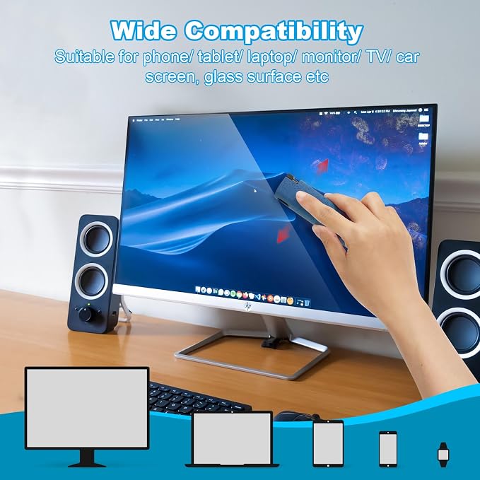 4 Pack Screen Cleaner 3-in-1 Touchscreen Mist Cleaner Spray and Microfiber - Image 5