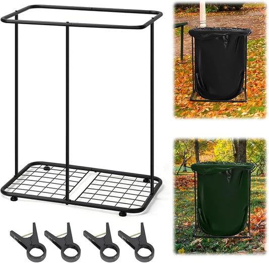 Vrisa Garden Trash Bag Holder Stand Outdoor Leaf Bag Holder Metal Wire Garbage by Vrisa