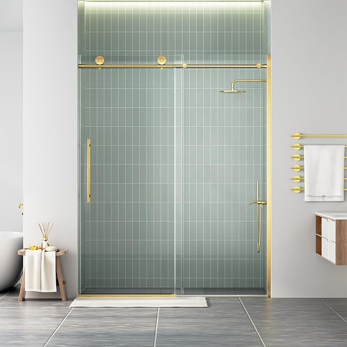 WinZo Frameless Shower Door 56-60 in W x 75 in H, Sliding Shower Door - Image 2