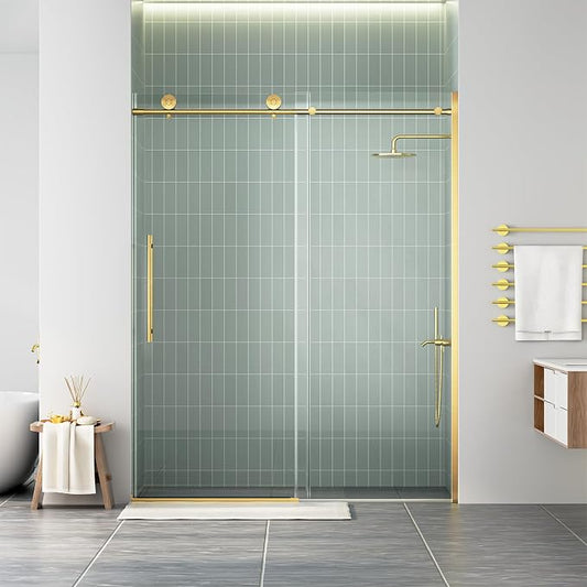 WinZo Frameless Shower Door 56-60 in W x 75 in H, Sliding Shower Door - Image 2