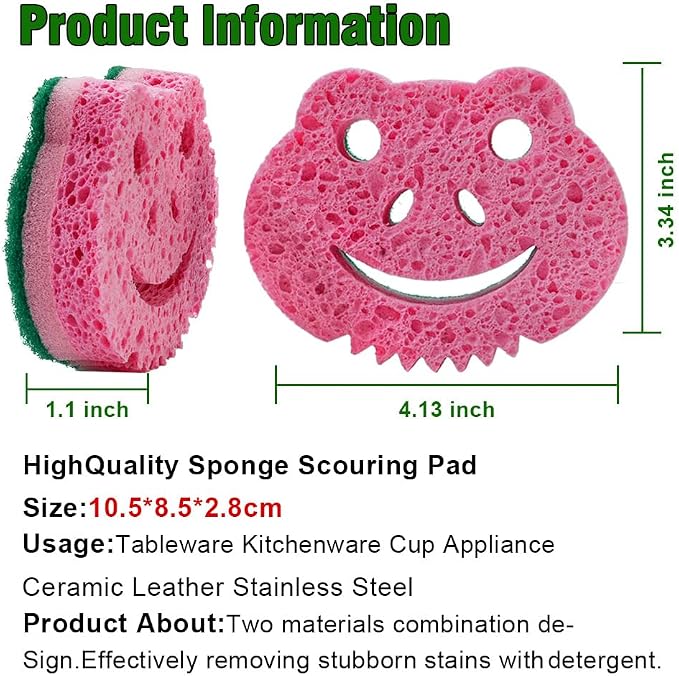 SmilePowo 12 Pack Scrub Sponge, Bulk Sponges, Dual-Sided Multi-Functional - Image 5