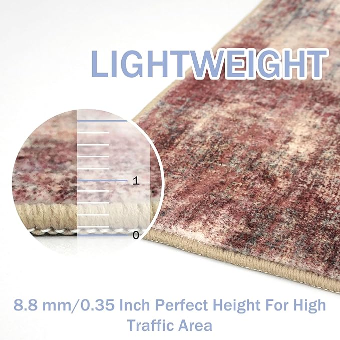 IOHOUZE Abstract Runner Rug 2x6 Ft Washable Runners - Image 5