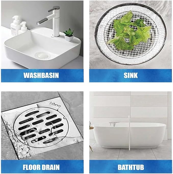 Disposable Hair Catcher Shower Drain Mesh Stickers, 35 Pack - Image 4