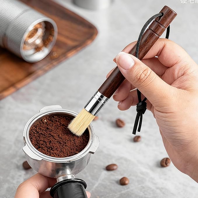 Coffee Grinder Cleaning Brush Dusting Espresso Brush Cleaner Wood Handle and - Image 7