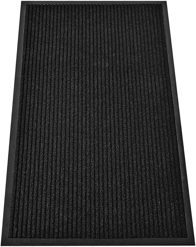 SRDDQLC Door Floor Mat Commercial Grade Large Size Heavy Duty Tough Entry Collection Slip Skid Entrance Mat with Rubber Backing Low Profile and Easy to Clean Indoor Outdoor Rug,3x4FT,Black