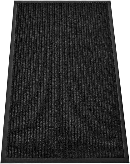 SRDDQLC Door Floor Mat Commercial Grade Large Size Heavy Duty Tough Entry Collection Slip Skid Entrance Mat with Rubber Backing Low Profile and Easy to Clean Indoor Outdoor Rug,3x4FT,Black