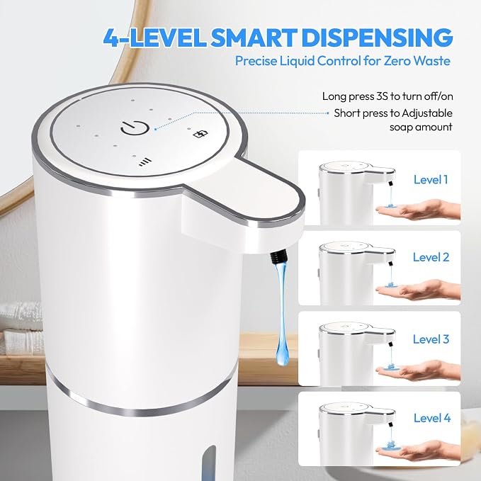 2 Pack Automatic Soap Dispenser Touchless, Liquid Hand Soap Dispenser 12.8oz - Image 2