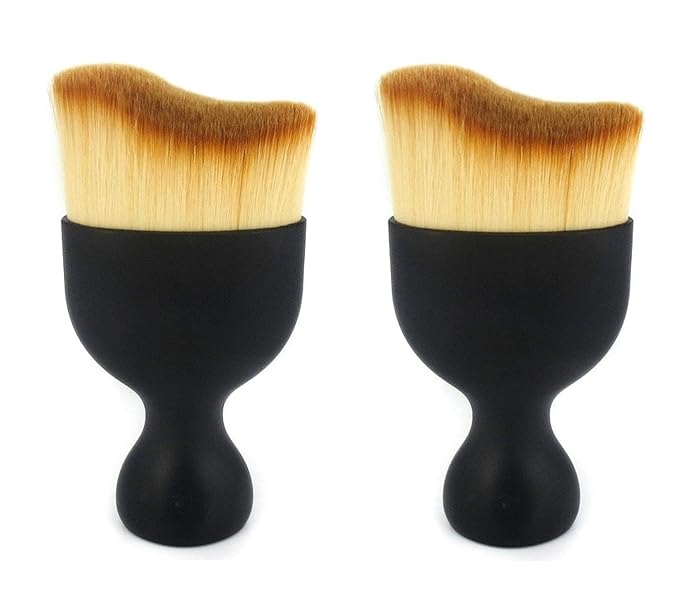 Nail Dust Brush for Acrylic Nails, 2 Pack, Soft Bristles, Ergonomic Handle by CelCurioso