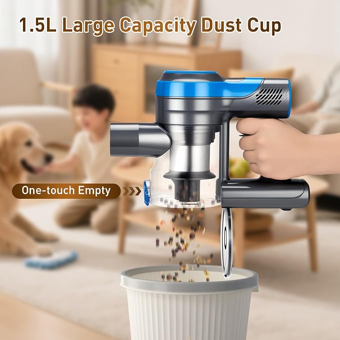 250W 25KPa Suction Cordless Vacuum Cleaner, 6-in-1 Lightweight Stick Vacuum - Image 5