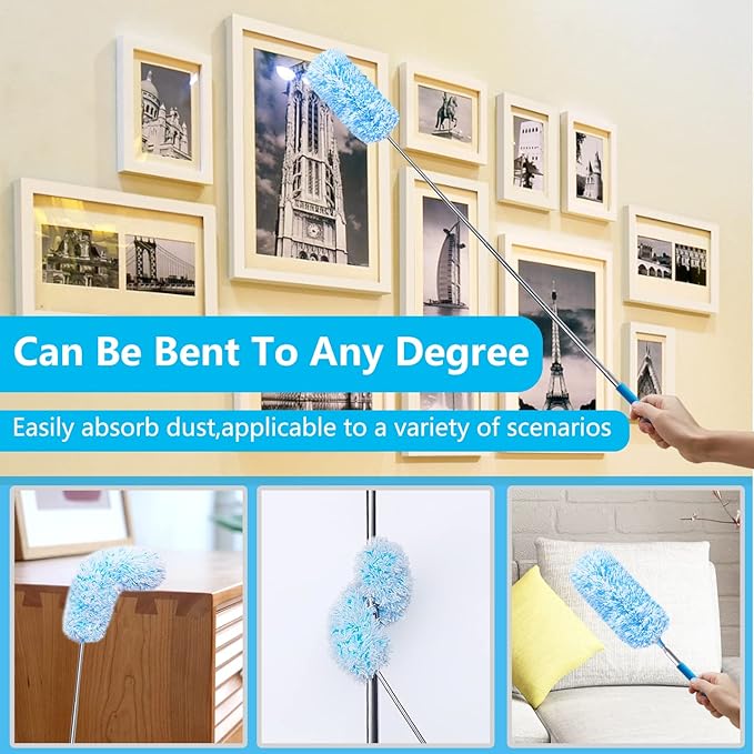 4 pcs Extendable and Washable Microfibre Feather Duster, Microfibre Cleaning - Image 5