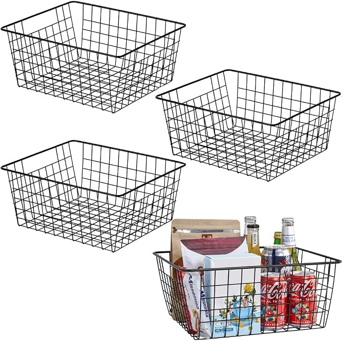 Kitchen Wire Baskets Farmhouse Decor Metal Food Storage Organizer, Household by Aeggplant