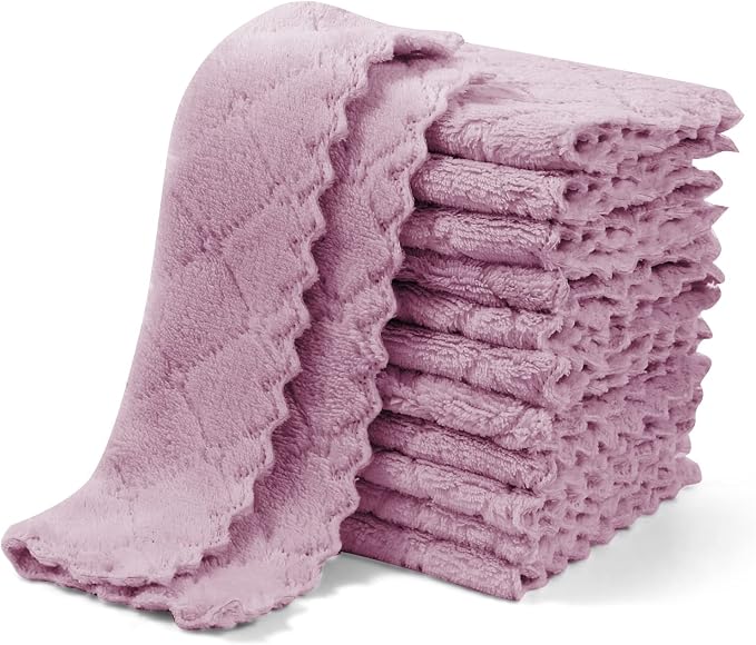 UMANI 12 Pack Kitchen Dish Cloths, Ultra Soft Absorbent Quick Drying Dish Towels by UMANI