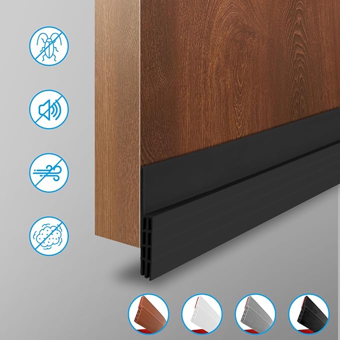 Ainiv Door Draft Stopper Under Door Seal, Adhesive Under Door Sweep Weather - Image 3