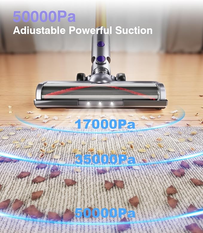 Cordless Vacuum Cleaner, 450W 50Kpa Powerful Stick Vacuum, Vacuum Cleaners - Image 4