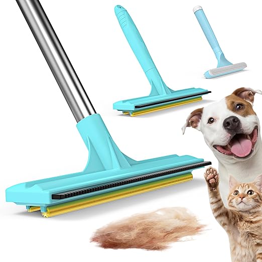 3 In 1 Carpet Rake for Pet Hair Removal Tool by boxzone