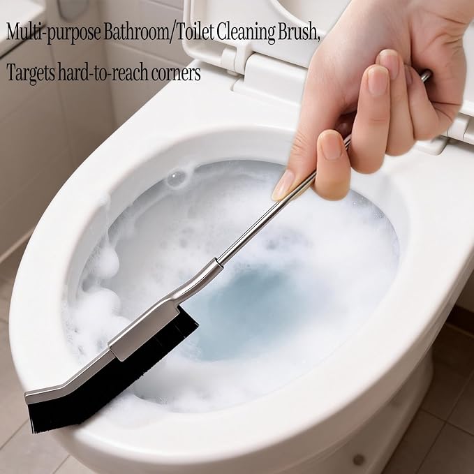 2pcs Stainless Steel Long-Handled Crevice Cleaning Brush, a Powerful - Image 4