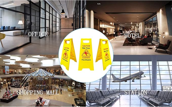Displayforever 12 Packs Caution Wet Floor Signs - Image 4