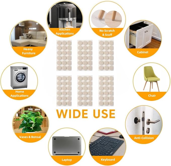 Furnigear Felt Furniture Pads for Hardwood Floors - Image 6