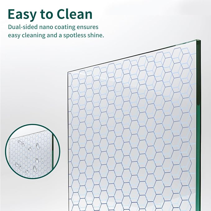 56-60 in. W x 76 in. H Double Sliding Frameless Shower Door, 5/16" Tempered - Image 5
