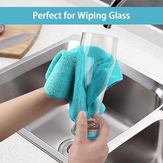 HOMEXCEL Microfiber Cleaning Cloth, 5 Pack Cleaning Towels - Image 5
