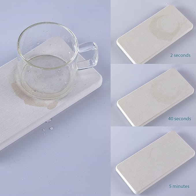 2 Pcs Water Absorbing Stone Trays, Kitchen/Bathroom Sink Soap Dish, Diatomite - Image 4