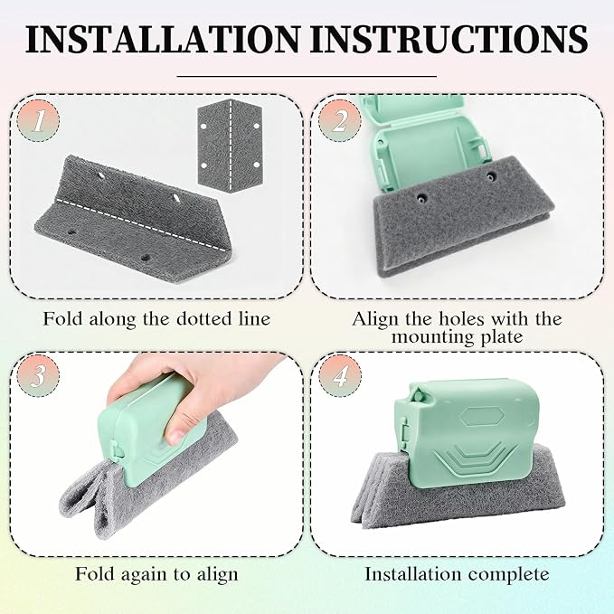 Magic Window Track Cleaner, Upgraded Handheld Window Groove Cleaning Brush - Image 3