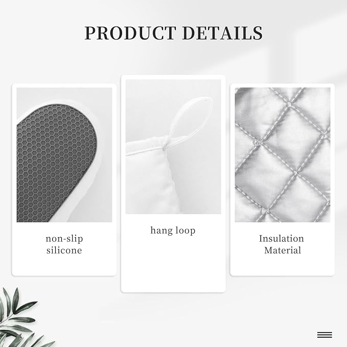 Vegetable Silicone Oven Mitts Pan Mats Set of 2, Heat Resistant Gloves Potholder - Image 5